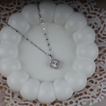 Crystal Bloom Solitaire Pendant