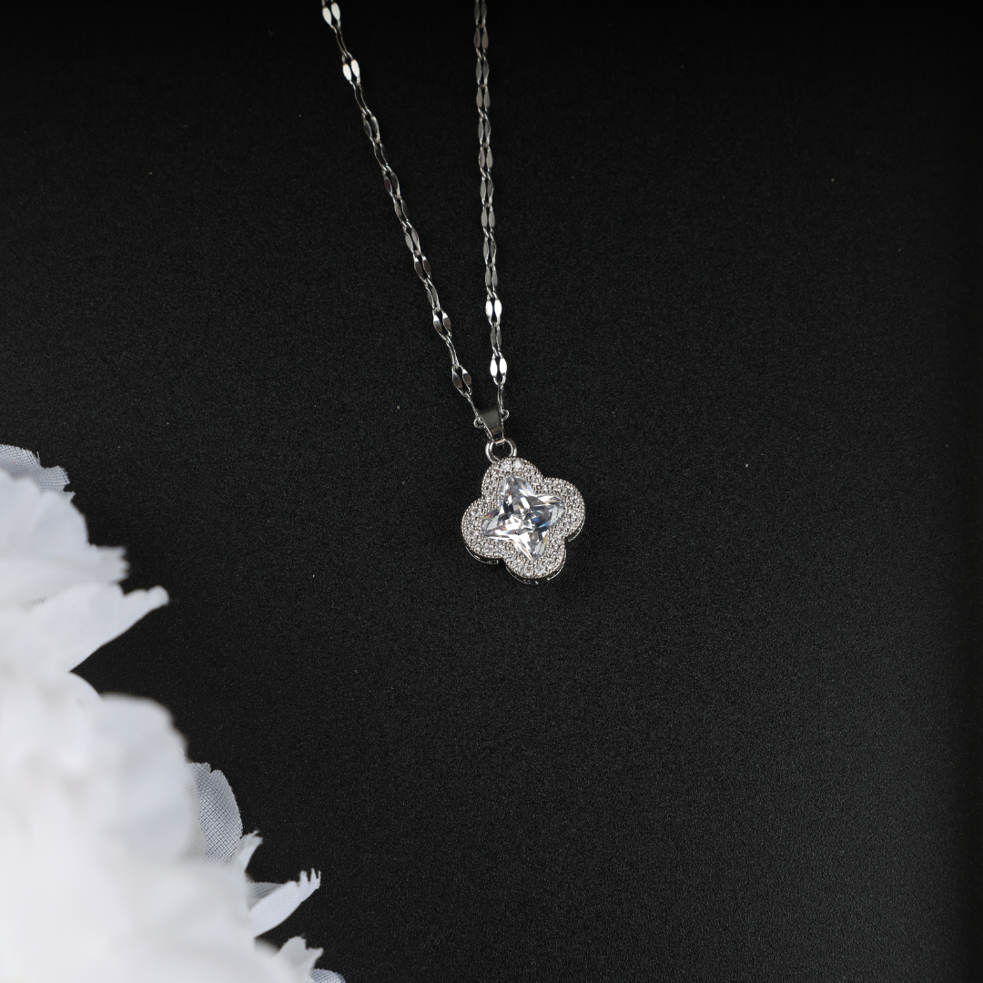 Crystal Bloom Solitaire Pendant
