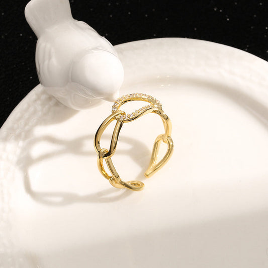 Celestial Knot Pavé Open Ring