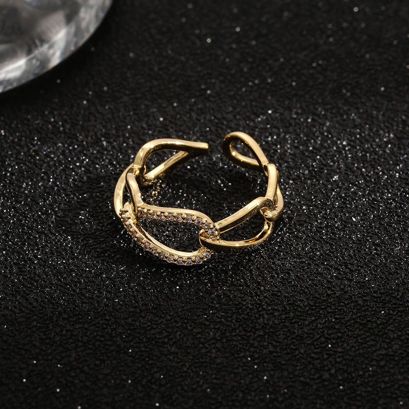 Celestial Knot Pavé Open Ring