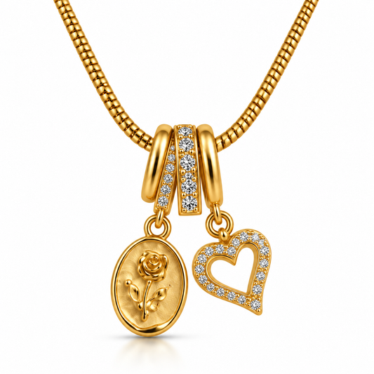 Eternal Rose Heart Necklace