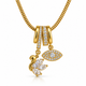 Celeste Swan & Evil Eye Charm Necklace