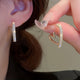 Crystal Arc Heart Hoops