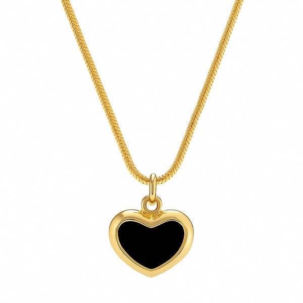 Midnight Heart Pendant Necklace