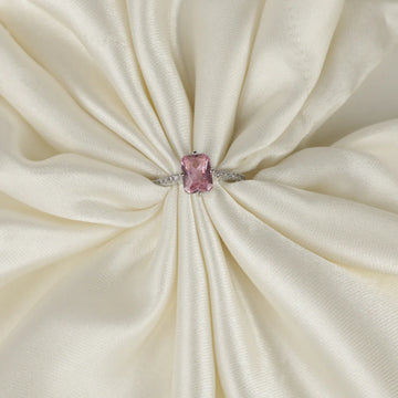 Aurora Blush Solitaire Halo Ring