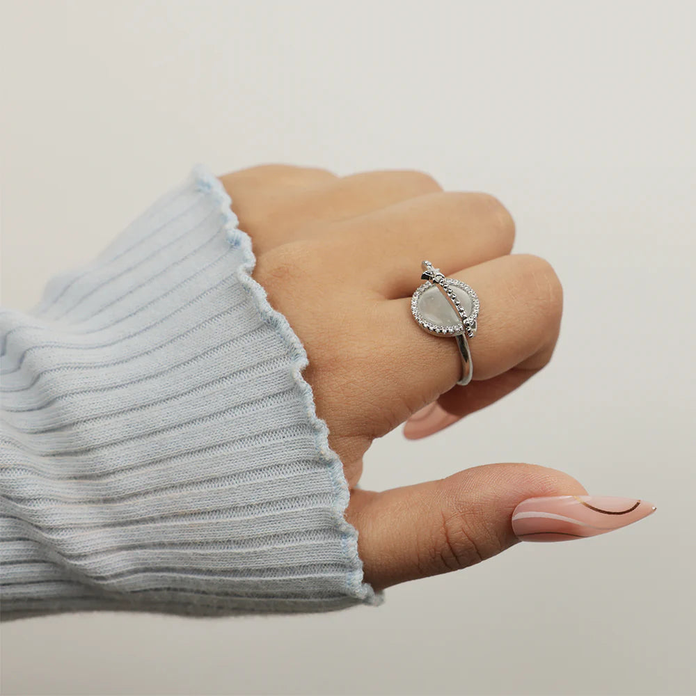 AstraLume Orbit Pear Ring