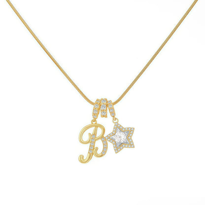 Initial Star Charm Necklace
