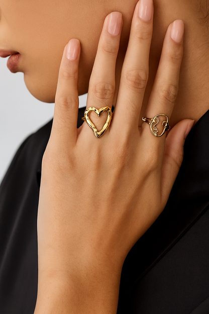 Molten Heart Open Ring