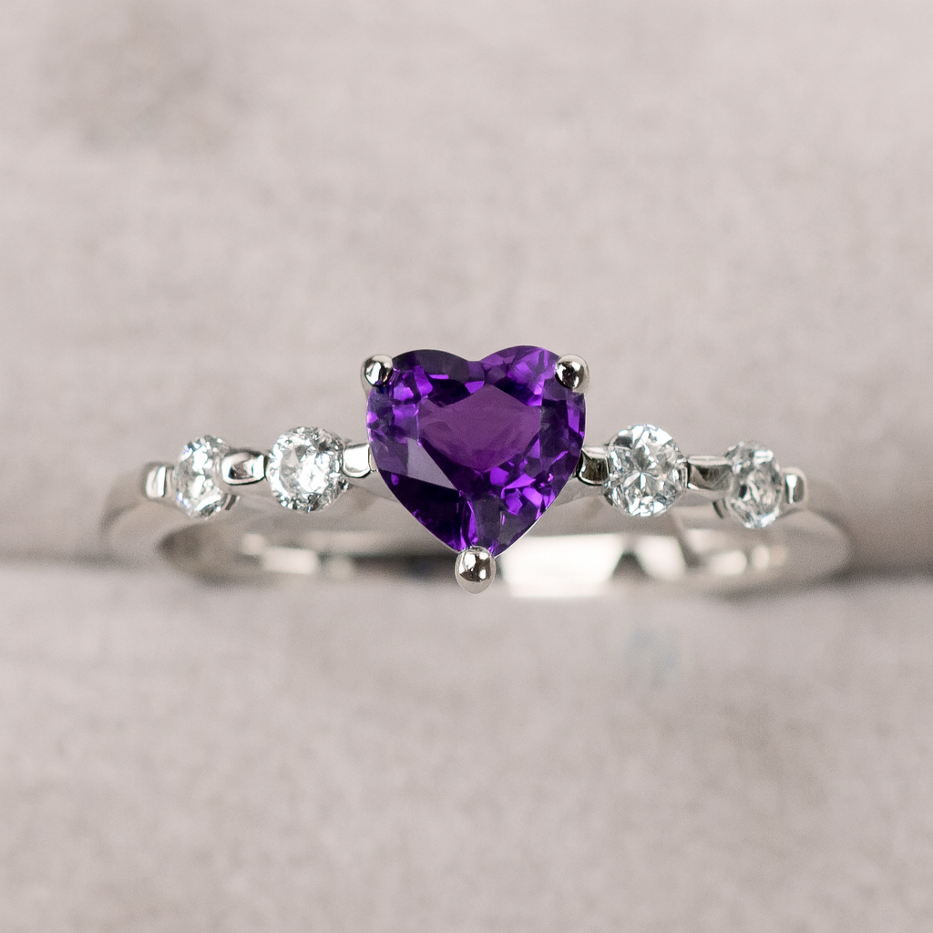 Violet Heart Radiance Ring