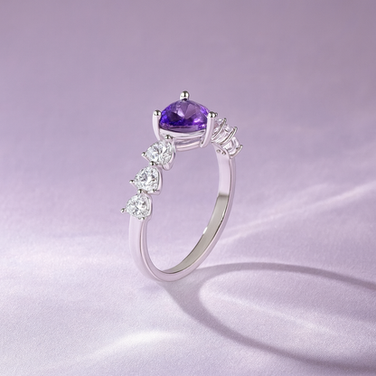 Violet Heart Radiance Ring