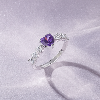 Violet Heart Radiance Ring