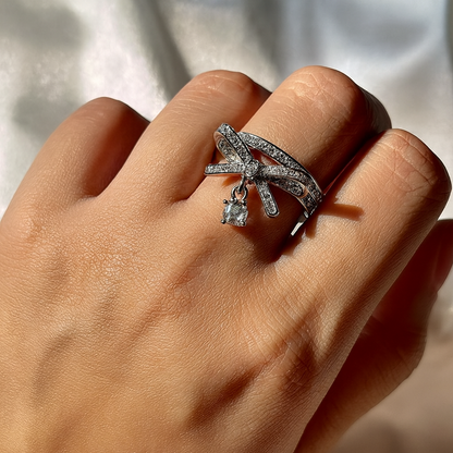 Crystal Bowline Adjustable Ring