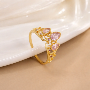 Rosé Royale Dual-Tear Crown Ring