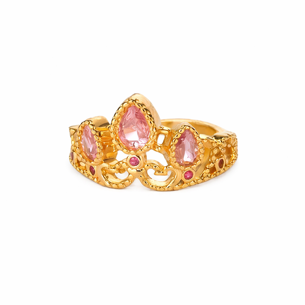 Rosé Royale Dual-Tear Crown Ring