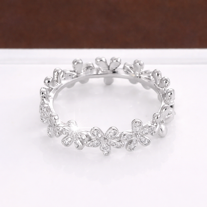 LumiBloom Adjustable Floral Band Ring