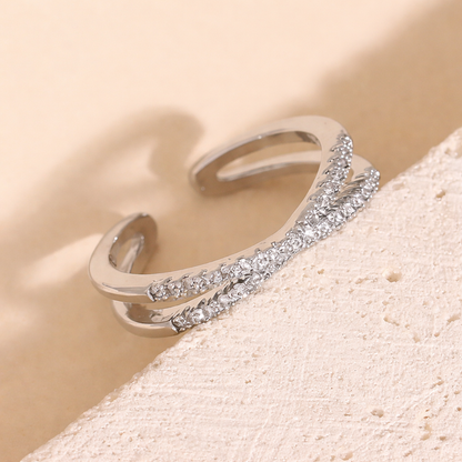 Seraphine Twist Pavé Open Ring