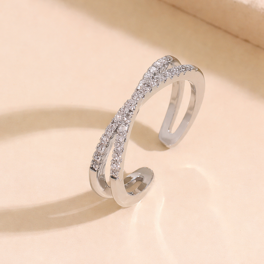 Seraphine Twist Pavé Open Ring