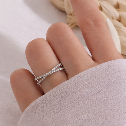 Seraphine Twist Pavé Open Ring