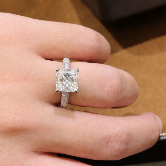 Regal Lumière Princess-Cut Halo-Style Ring