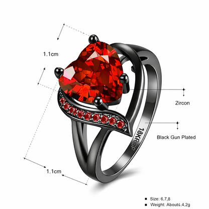 Regal Crimson Orbit Statement Ring
