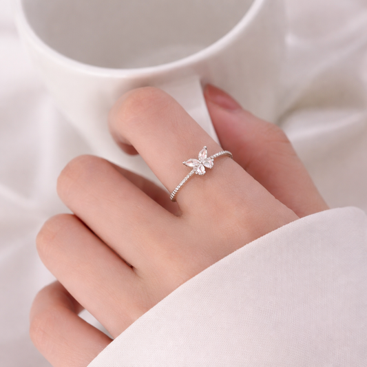 Butterfly Whisper Dainty Ring