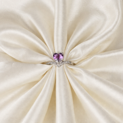 Celestia Lavender Heart Solitaire Ring