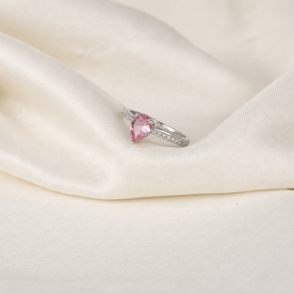 Celestia Blush Pear Solitaire Ring