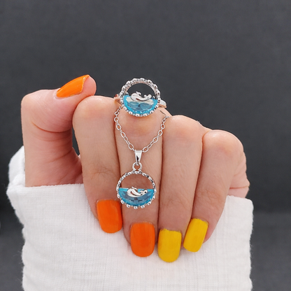 Oceanéa Dolphin Halo Ring