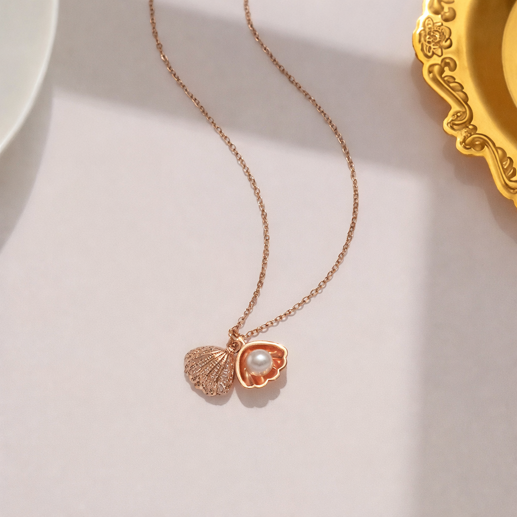 Aurelia Pearl Shell Pendant Necklace