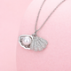 Luna Pearl Shell Crystal Pendant Necklace