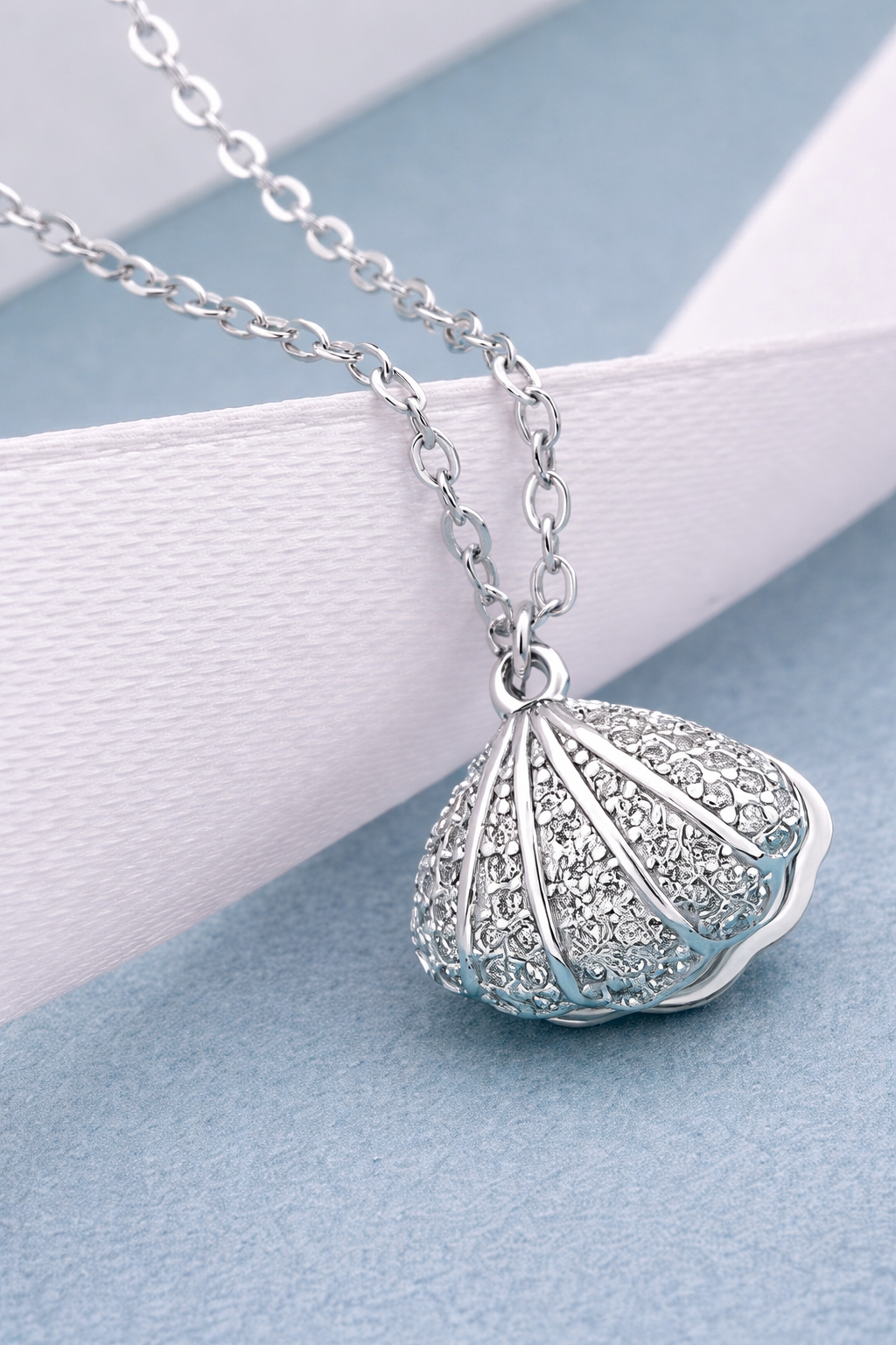 Luna Pearl Shell Crystal Pendant Necklace