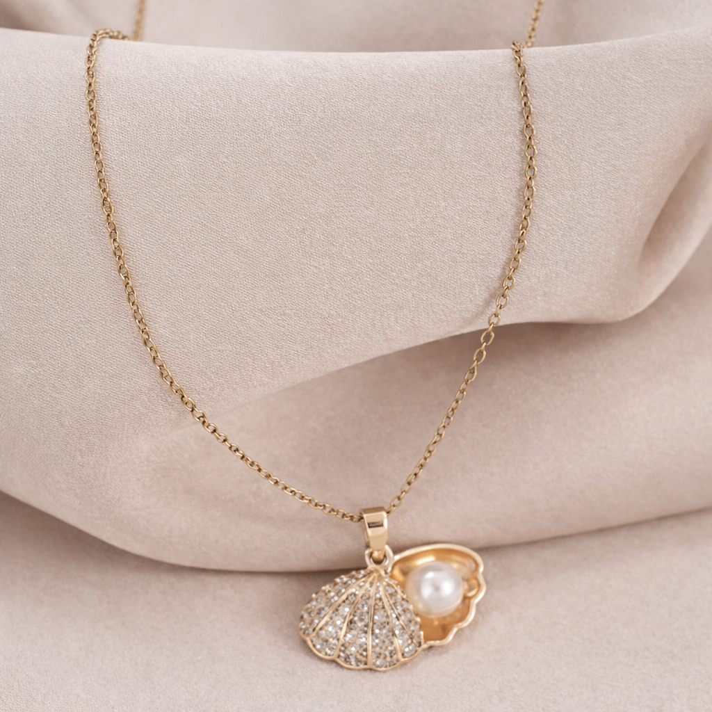 LumiShell Pearl Radiance Pendant Necklace