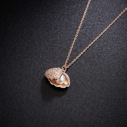 LumiShell Pearl Radiance Pendant Necklace