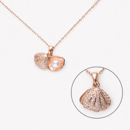 LumiShell Pearl Radiance Pendant Necklace