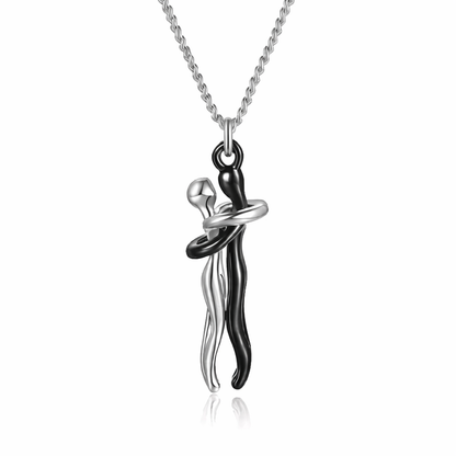 Eterna Embrace Couple Pendant Necklace