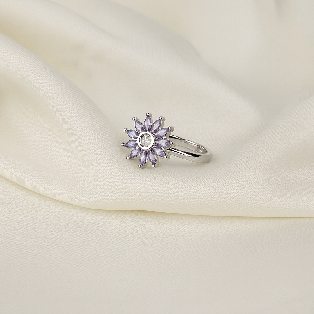 Lavender Petal Blossom Ring
