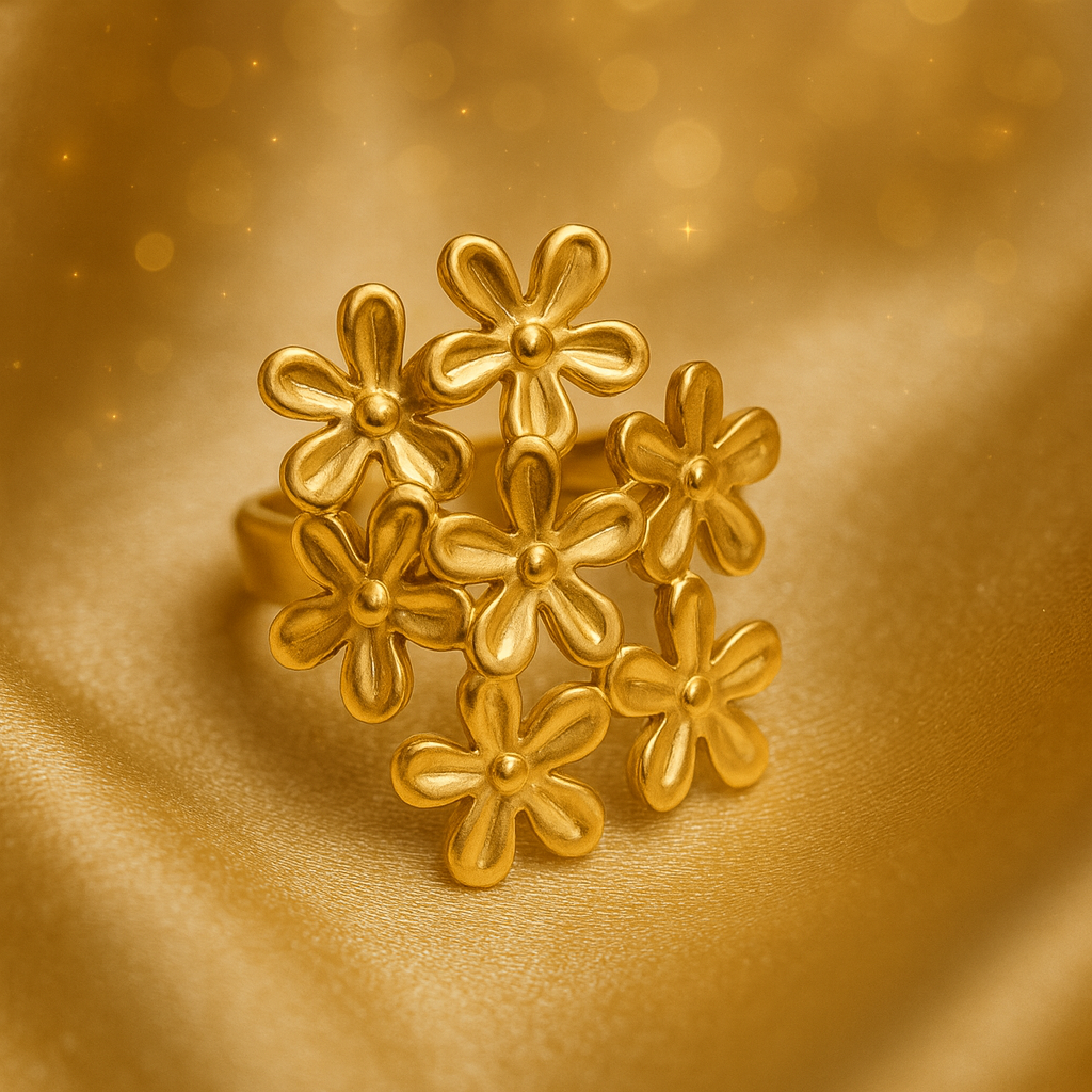 Blossom Cluster Gold Ring