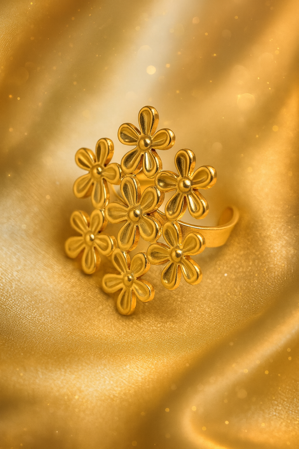 Blossom Cluster Gold Ring