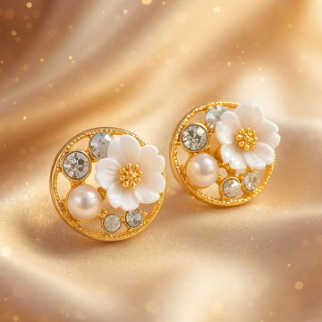 Blooming Pearl Aura Studs