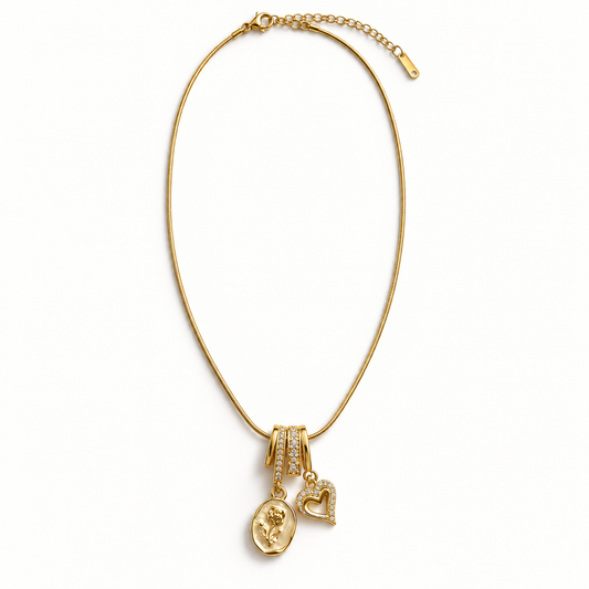 Eternal Rose Heart Necklace