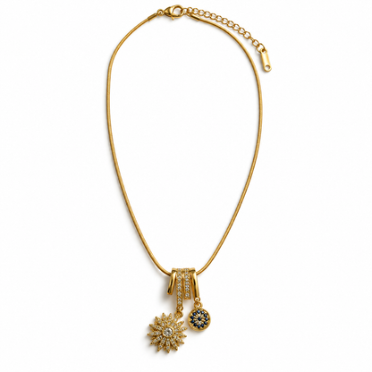 Solara Evil Eye Charm Necklace