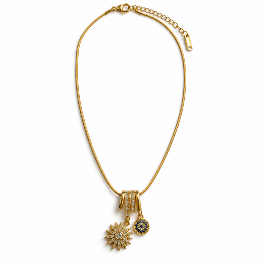 Solara Evil Eye Charm Necklace