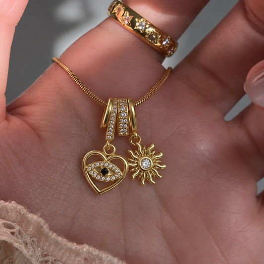 Solara Evil Eye Charm Necklace