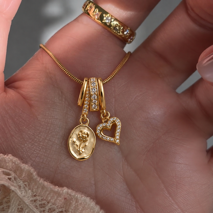 Eternal Rose Heart Necklace