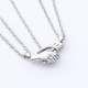 Magnetic Handshake Pendant Necklace
