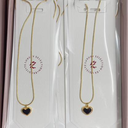 Midnight Heart Pendant Necklace