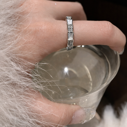Monaco Facet Pavé Band Ring
