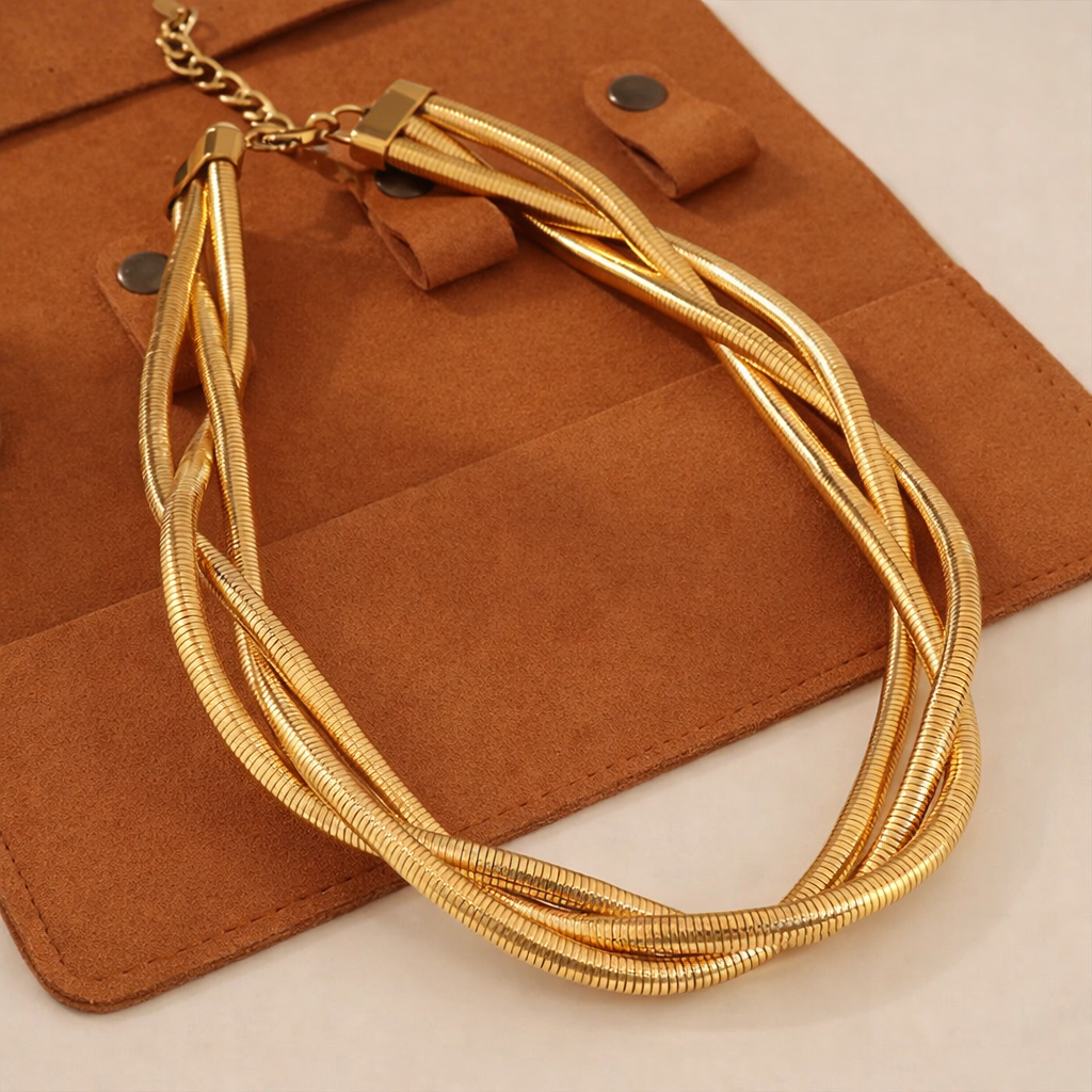 Aurora Luxe Gold-Tone Statement Necklace