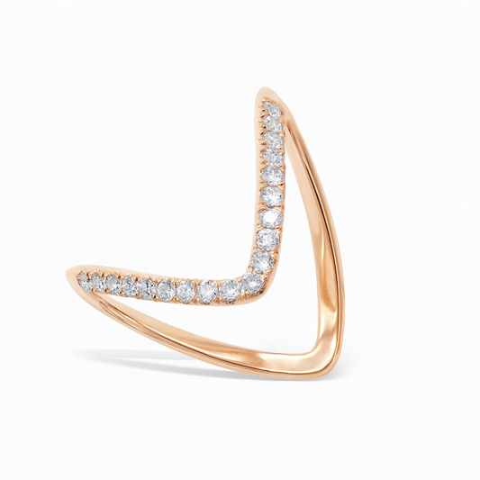 Radiant V-Curve Diamond Band
