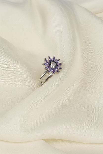 Lavender Petal Blossom Ring